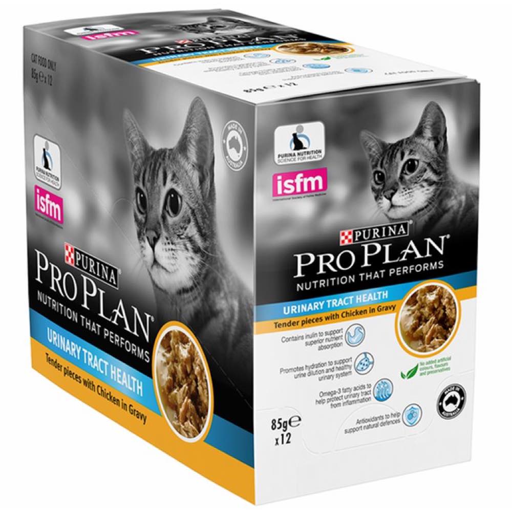 42 Off Pro Plan Urinary Tract Health Chicken In Gravy Adult Pouch Cat Food 85gx12 1 Box Kohepets