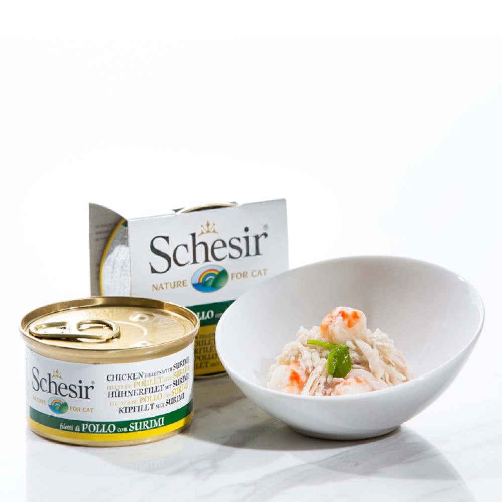 Schesir Chicken Fillet With Surimi In Jelly Canned Cat Food 85g Kohepets