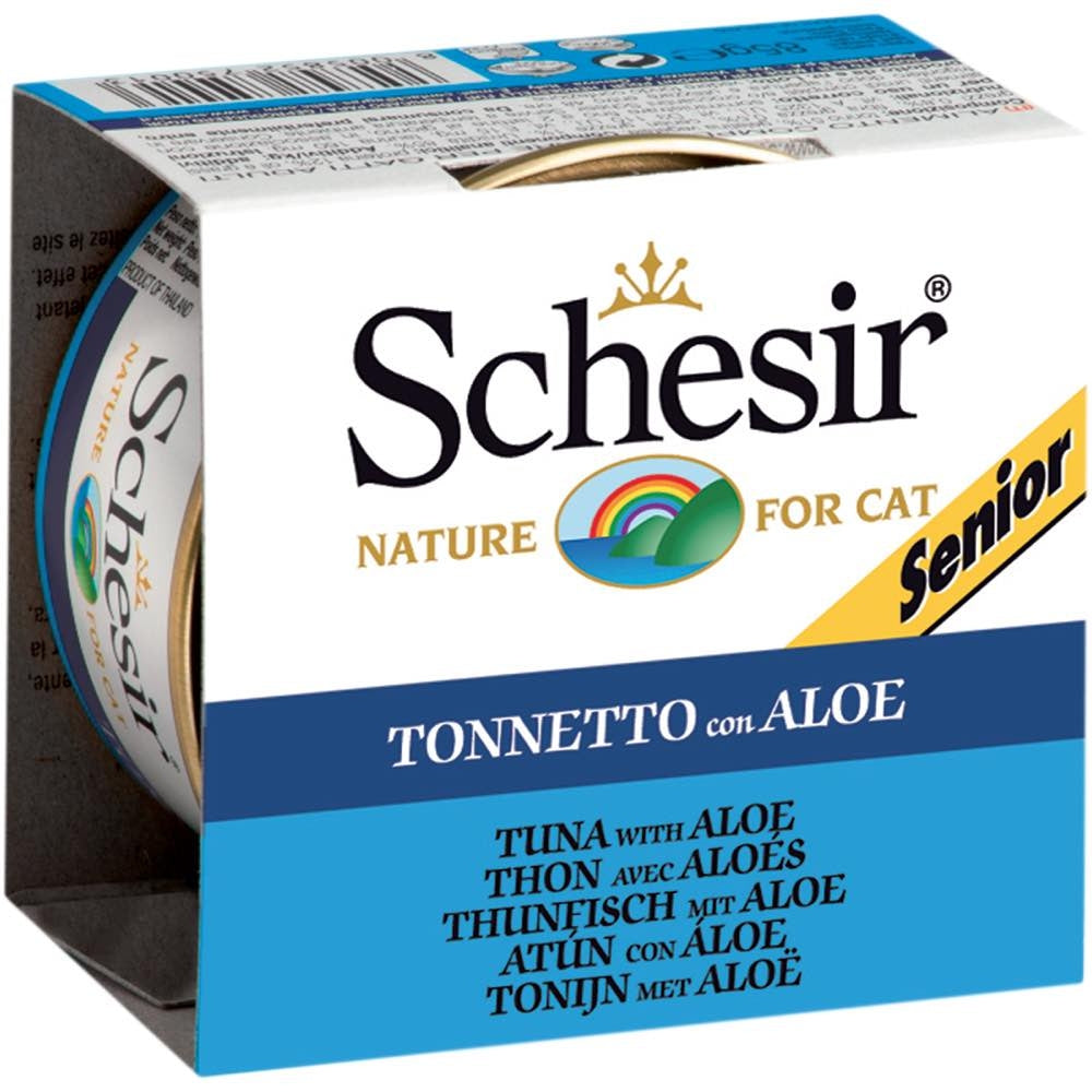 Schesir Tuna With Aloe Senior Canned Cat Food 85g Kohepets