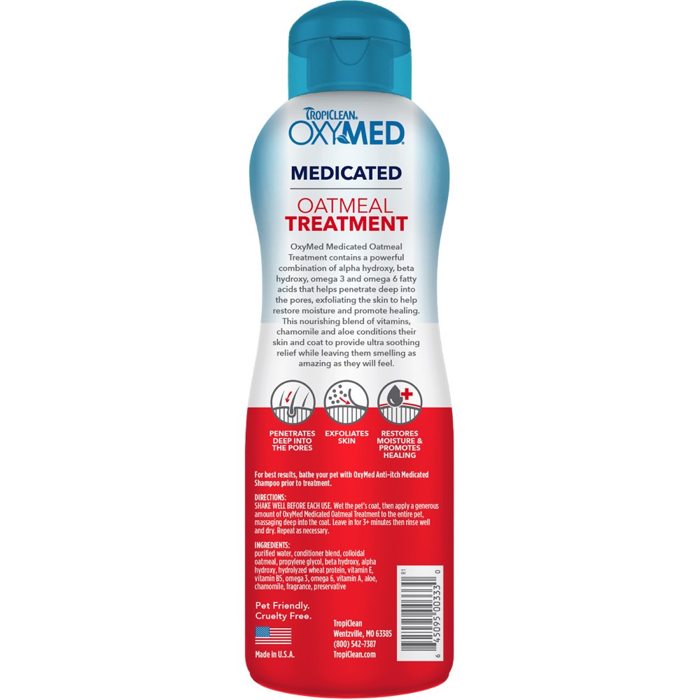 tropiclean oxymed oatmeal treatment