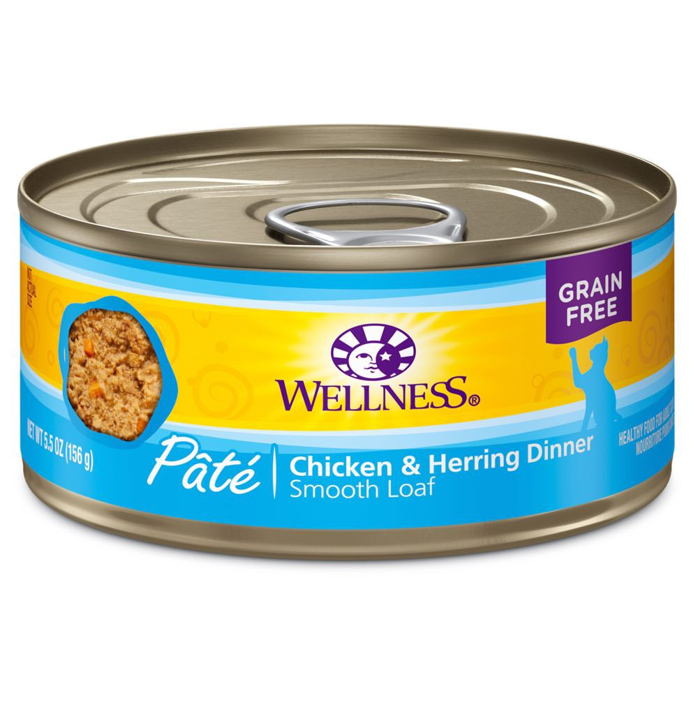 Wellness Chicken & Herring Pate Canned Cat Food 156g | Kohepets