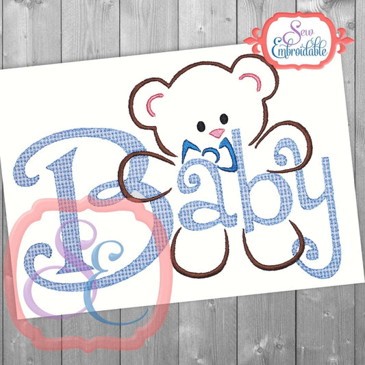 Baby Bear Embroidery Design, Embroidery
