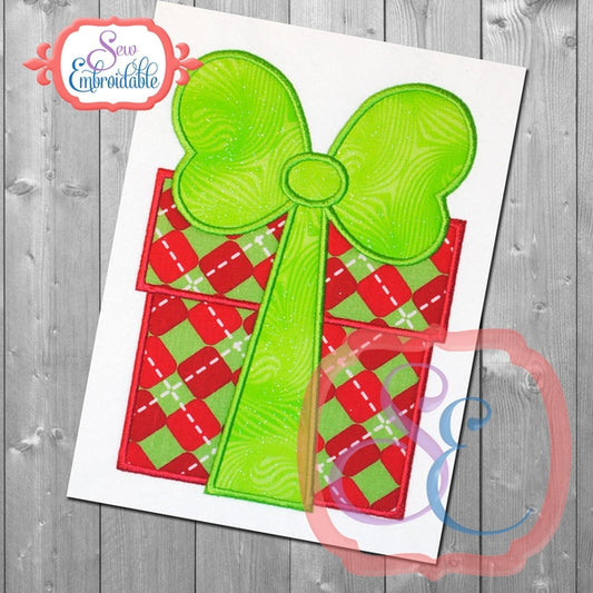 Present With Big Bow Applique, Applique