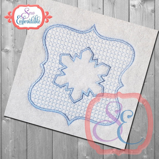 Snowflake Embossed Embroidery Design, Embroidery