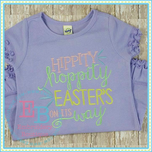 Hippity Hoppity Embroidery Design, Embroidery