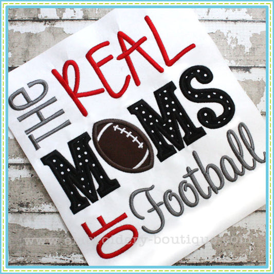 Real MOMS of Football Applique, Applique