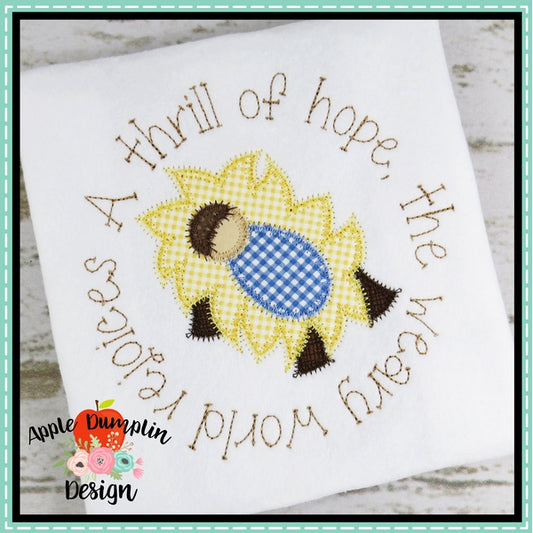 A Thrill of Hope, Baby Jesus, Zigzag Applique Design, applique