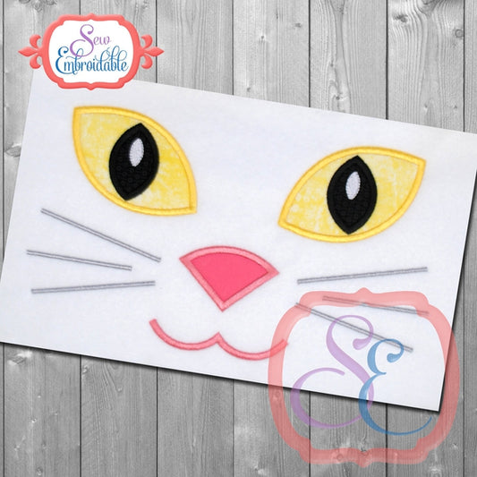 Cat Face Applique, Applique