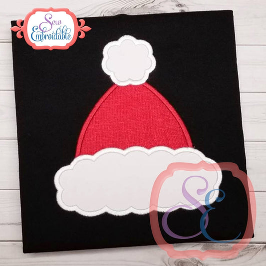 Fluffy Santa Hat Applique, Applique