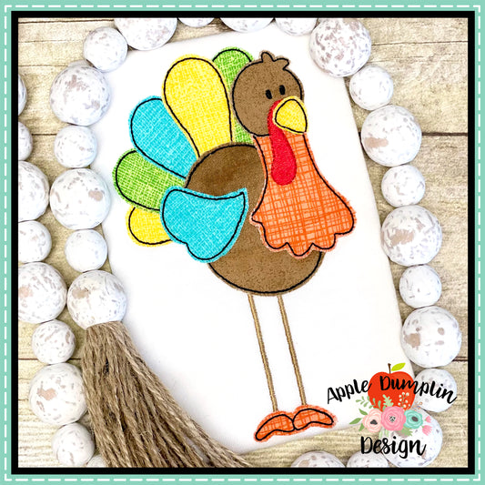 Turkey Bean Stitch Applique Design, Applique