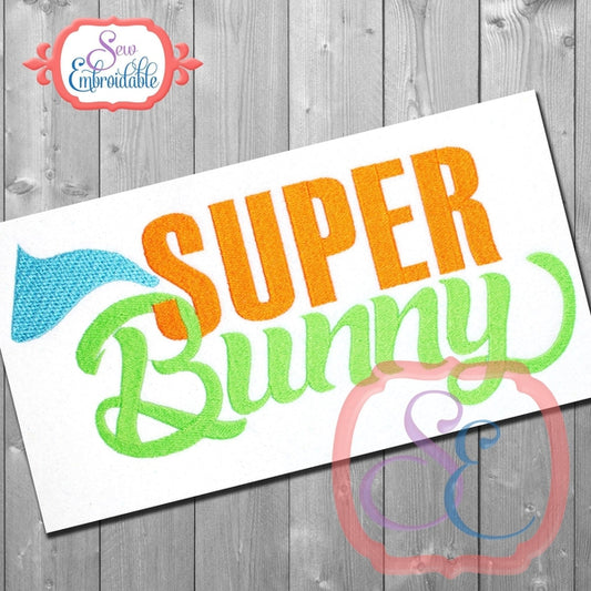 Super Bunny Embroidery Design, Embroidery