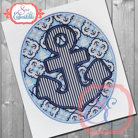 Anchor Oval Applique, Applique