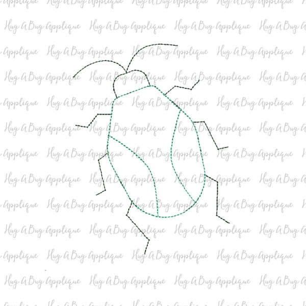 Beetle 2 Bean Stitch Applique Design, Applique