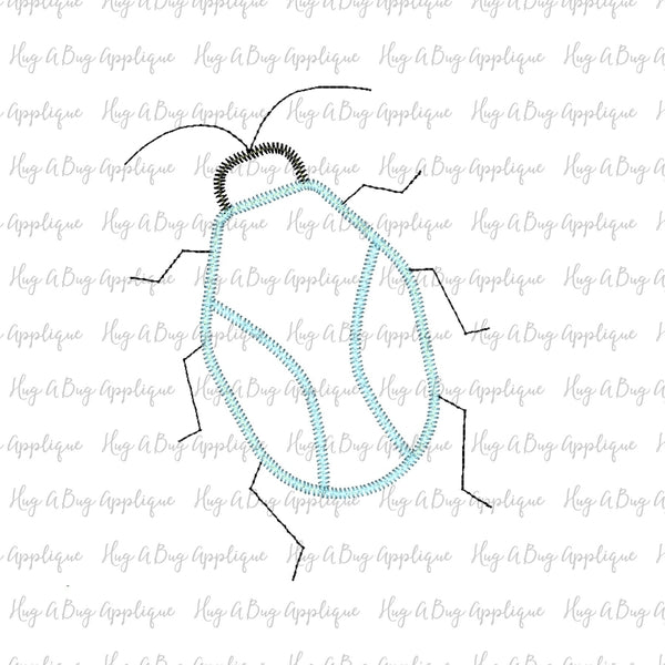 Beetle 2 Zig Zag Stitch Applique Design, Applique