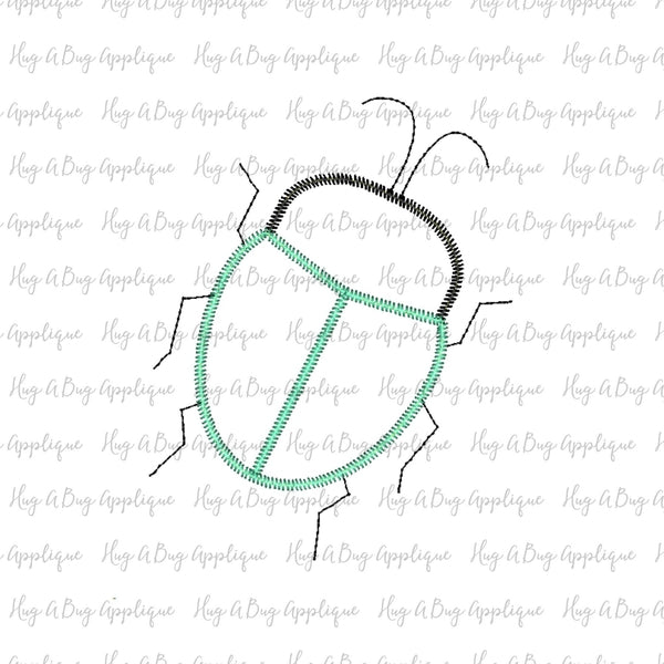Beetle Zig Zag Stitch Applique Design, Applique