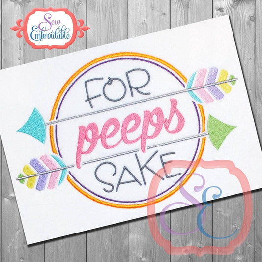 For Peeps Sake Embroidery Design, Embroidery