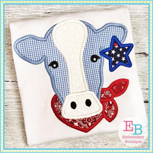 Cow Bandana Applique, Applique