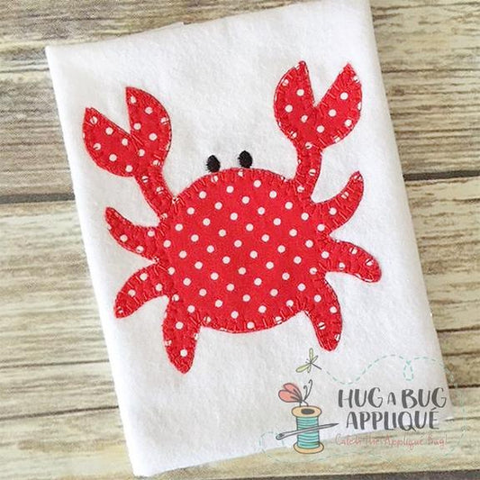 Crab Blanket Stitch Applique Design, Applique