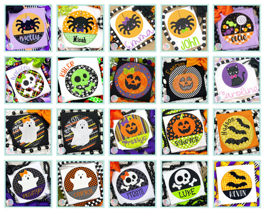 Zigzag Stitch Halloween Applique Bundle, Applique