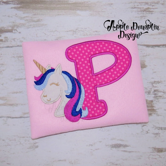 Unicorn Alphabet Applique Set, Applique Alphabet