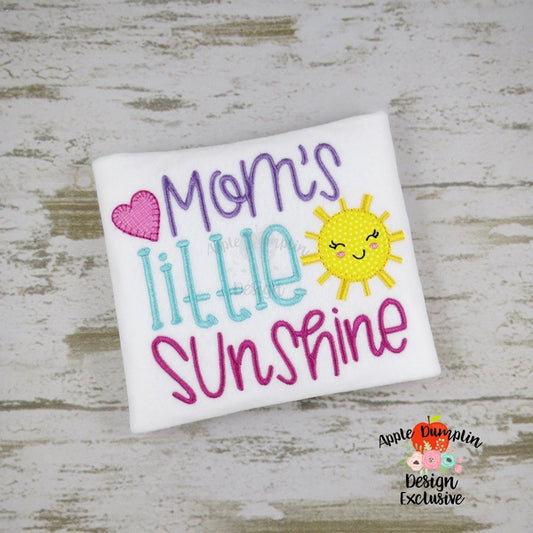 Mom's Little Sunshine Blanket Stitch  Applique Design, applique