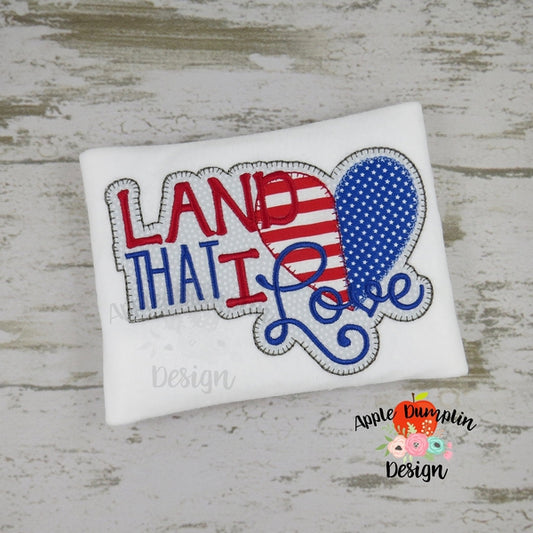 Land That I Love, Blanket Stitch, Applique Design, applique