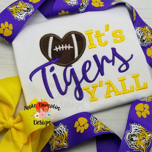 It's Tigers Y'all Embroidery Design, embroidery
