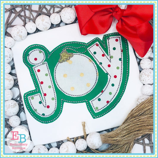 Joy Bean Stitch Applique, Applique