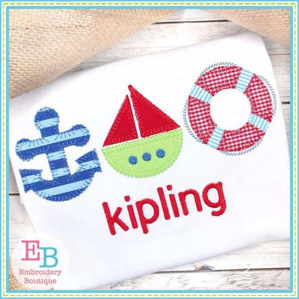 Nautical Trio BS Applique, Applique