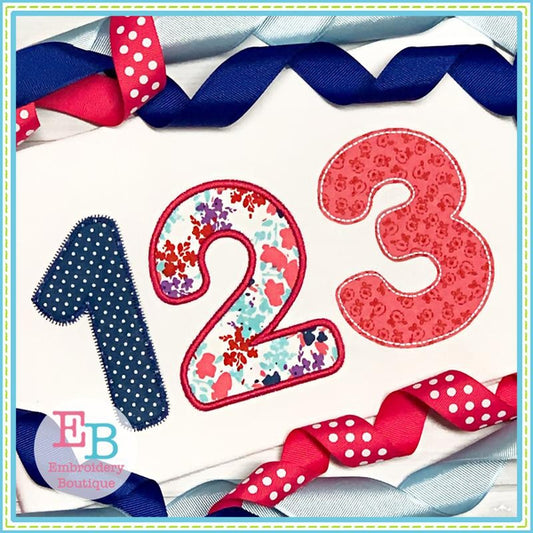 Basic Applique Numbers Set, Applique Number Set