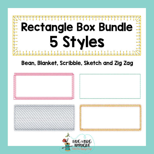 Rectangle Box Bundle, Applique