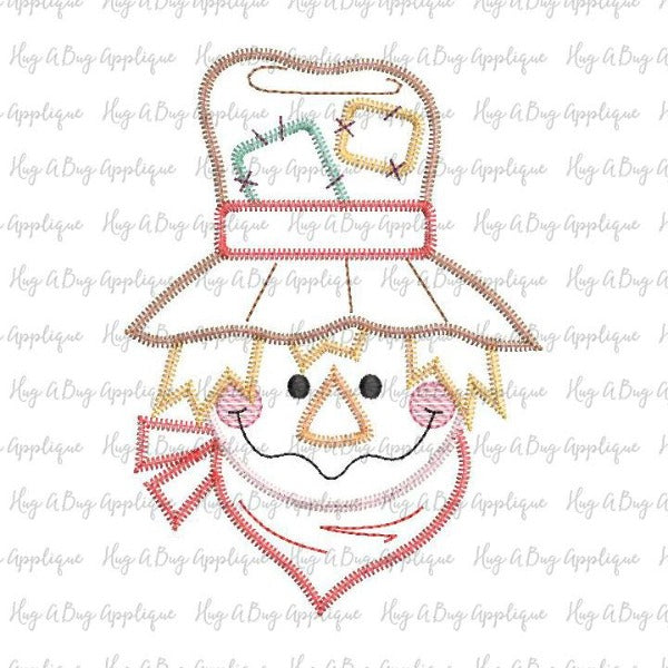 Scarecrow Boy Zig Zag Stitch Applique Design, Applique