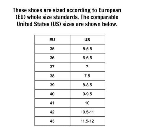 missionarymall women's shoe size guide