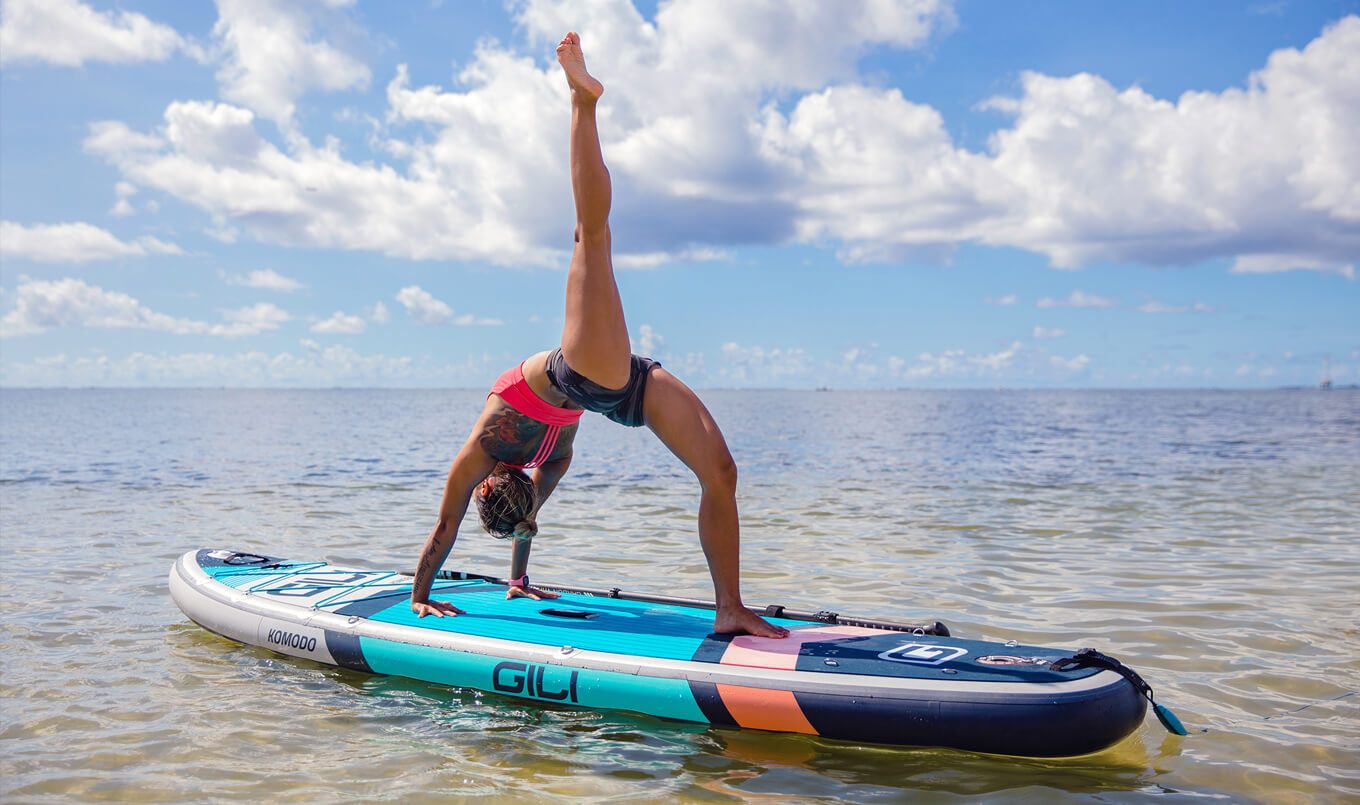 Paddle Board Yoga is a great workout