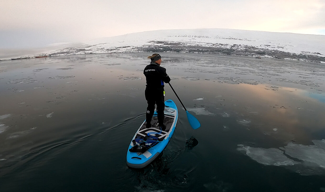 Wear a Dry Suit while Paddle Boarding in Freezing Environments