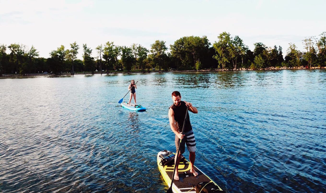 Paddle Boarding with Friends