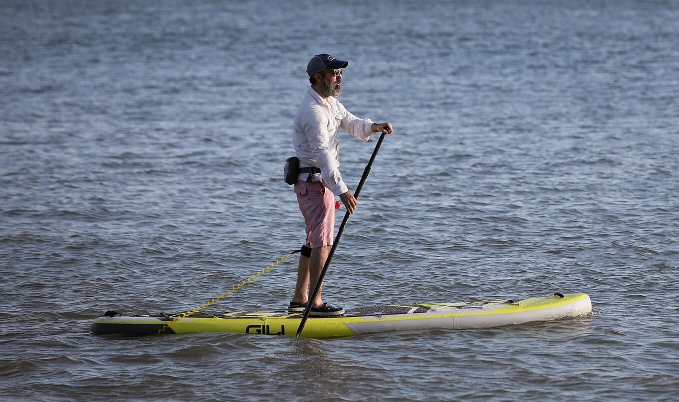 Paddling forward on Paddle Board