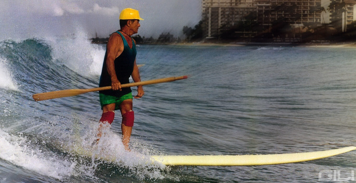 John "Pops" Ah Choy Paddle Boarding in Hawaii