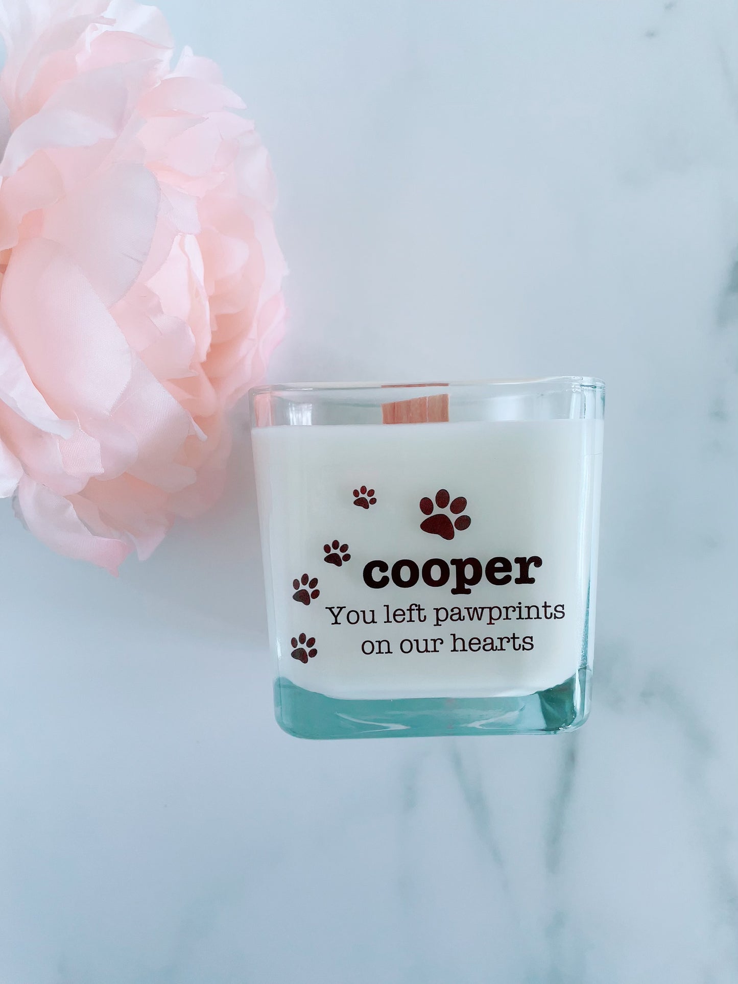 NEW! Personalized Pet Candle Gift, a sweet Memorial gift or Celebration of a new family member ~ Just add the pet name for a uniquely thoughtful gift.