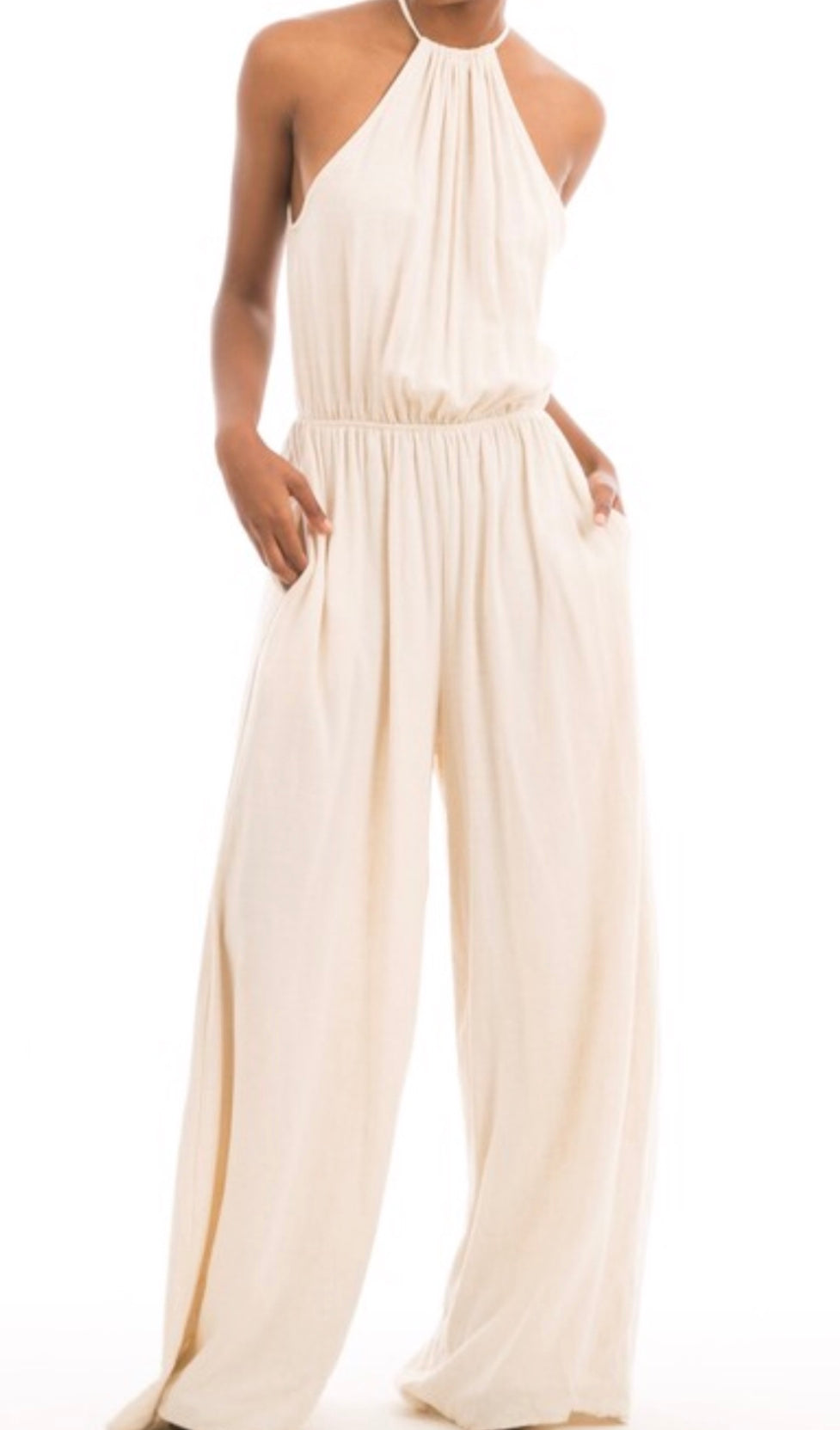 Palazzo Jumpsuit - Cream