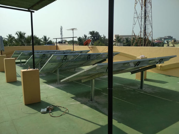 Back side of loom solar panel, Davangere