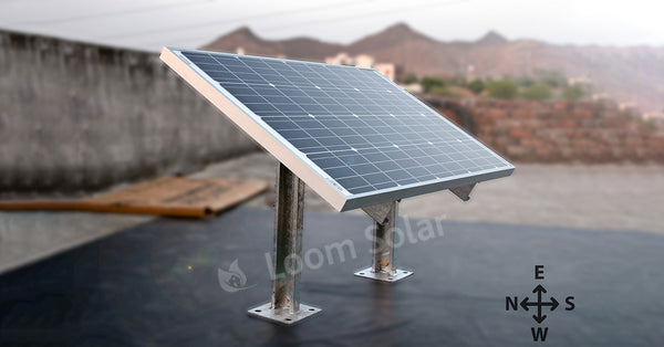 solar panel installation with stand