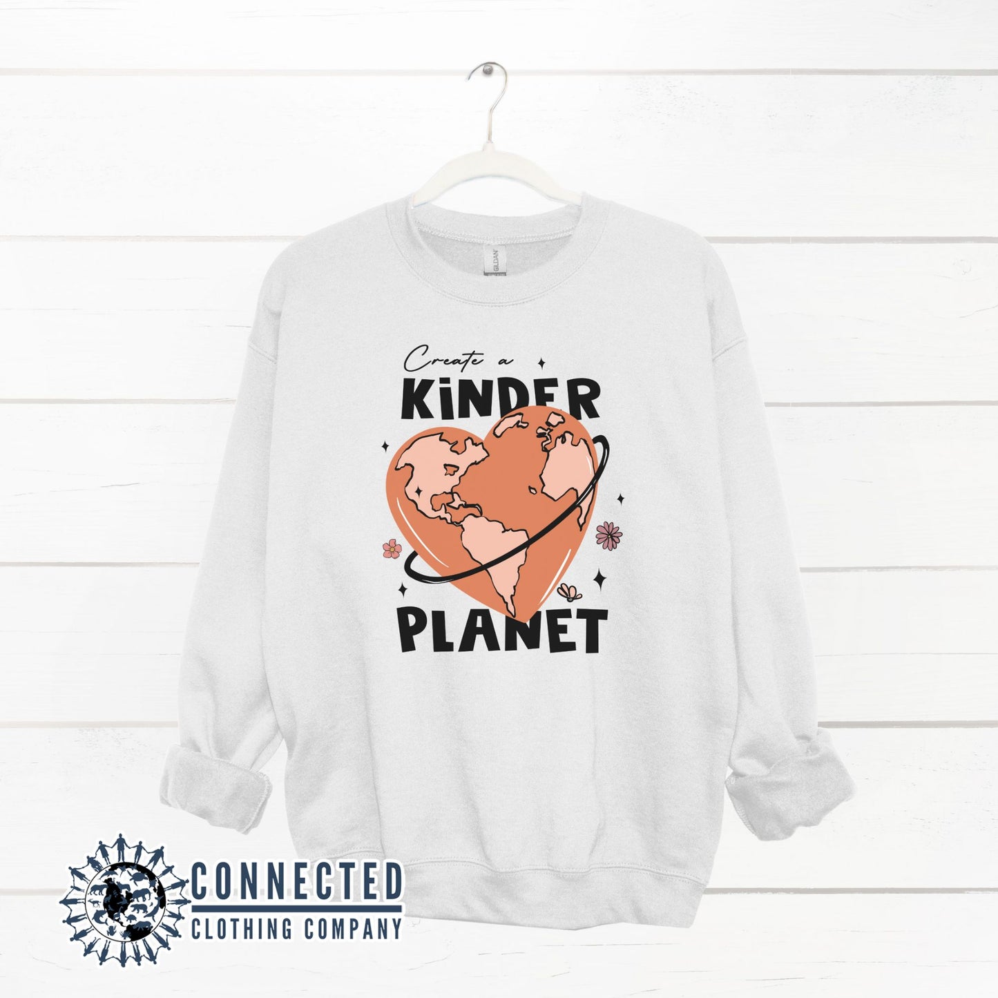 Create A Kinder Planet Crewneck Sweatshirt - getpinkfit - 10% donated to ocean conservation