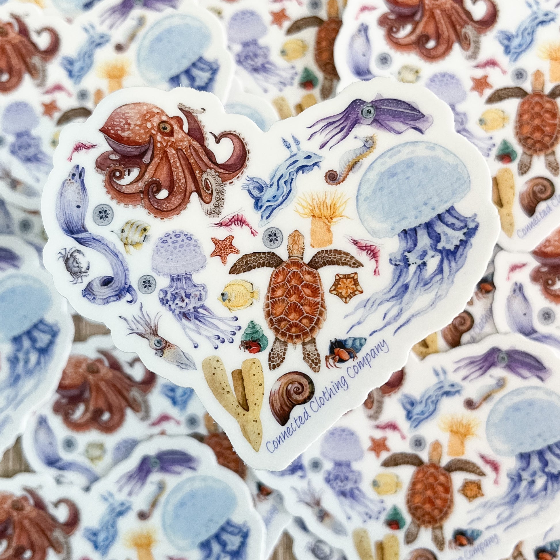 Ocean Sea Creatures Sticker - sweetsherriloudesigns - 10% of proceeds donated to ocean conservation