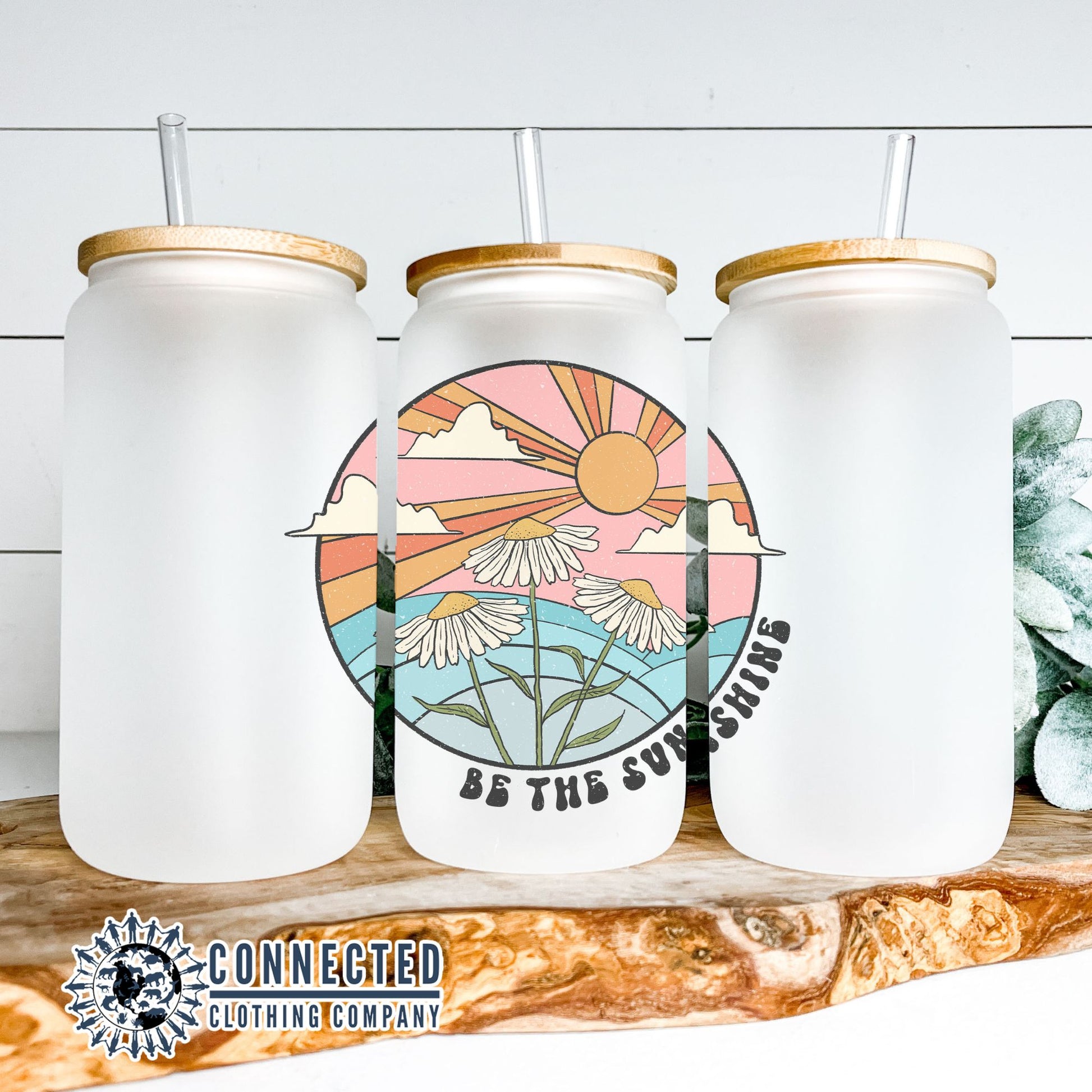 Be The Sunshine Glass Can - sweetsherriloudesigns - 10% of proceeds donated to ocean conservation
