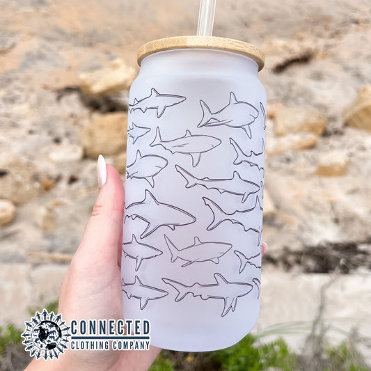 Shark Species Glass Can - getpinkfit - 10% donated to ocean conservation