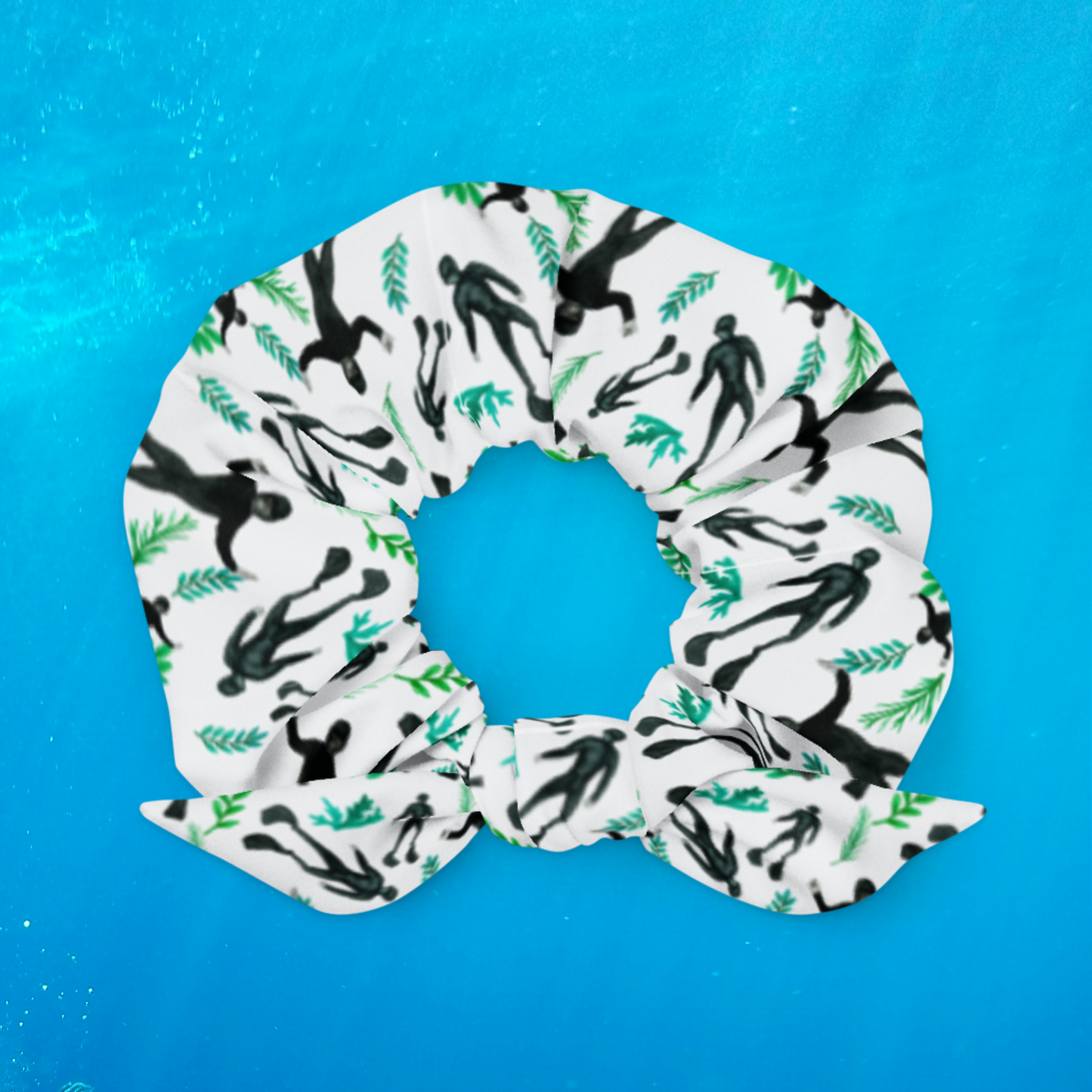 Scuba Diver Scrunchie Hair Tie - sweetsherriloudesigns - Ethical & Sustainable Apparel - 10% donated to Mission Blue ocean conservation