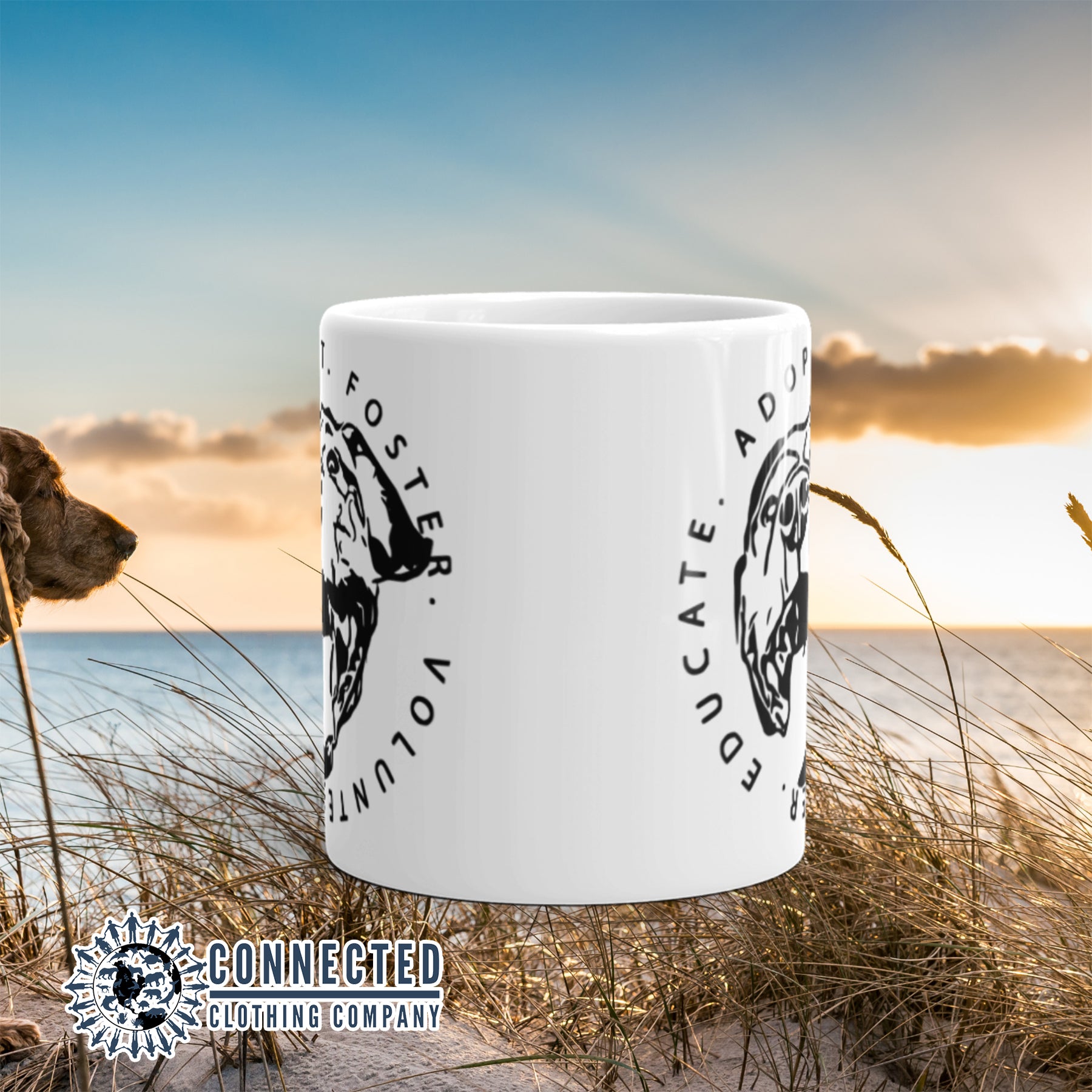 Adopt Educate Foster Volunteer Classic Mug - sweetsherriloudesigns - Ethically and Sustainably Made - 10% of profits donated to animal rescue organizations