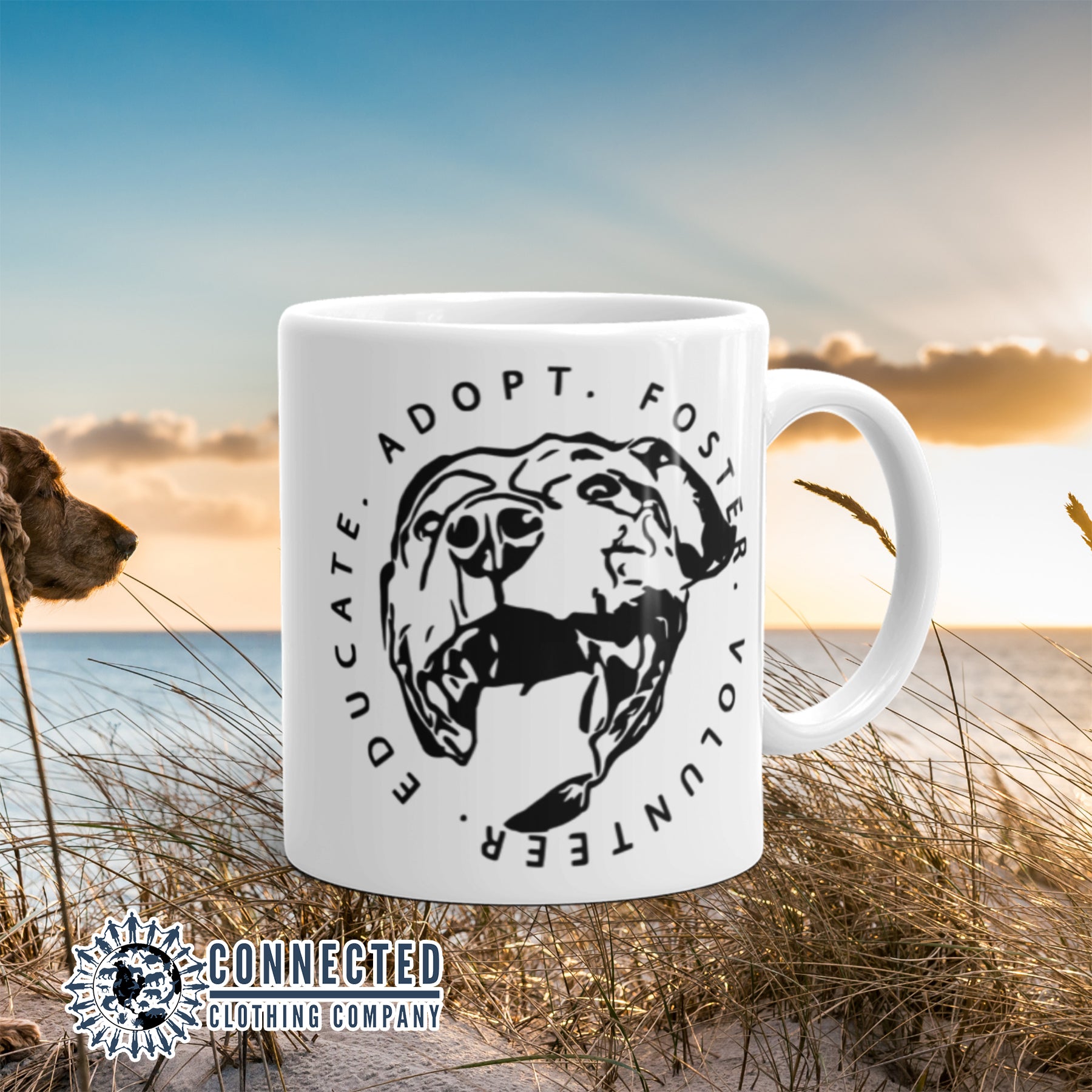 Adopt Educate Foster Volunteer Classic Mug - architectconstructor - Ethically and Sustainably Made - 10% of profits donated to animal rescue organizations