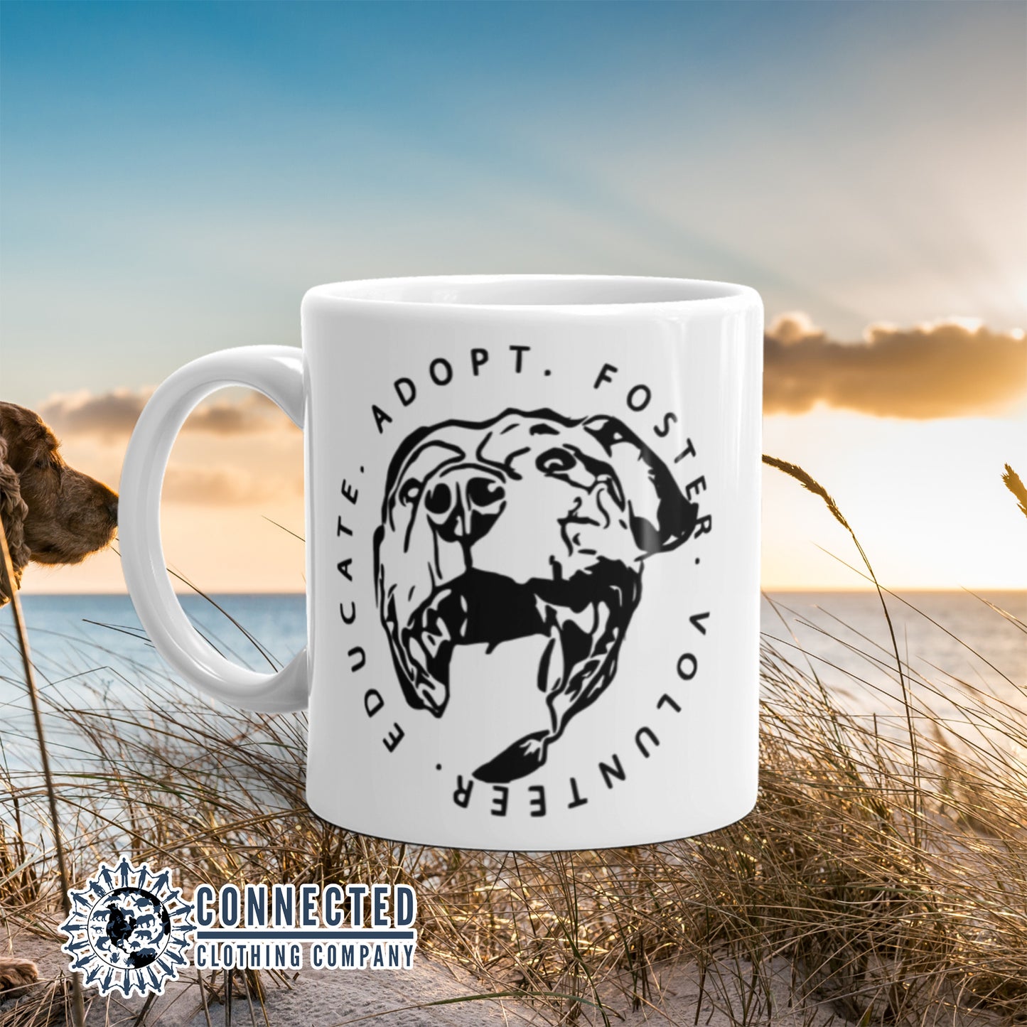 Adopt Educate Foster Volunteer Classic Mug - architectconstructor - Ethically and Sustainably Made - 10% of profits donated to animal rescue organizations